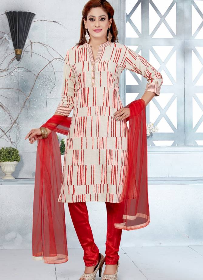 N F CHURIDAR 05 Latest Fancy Designer Festive Wear Handloom Cotton With Printed Heavy Salwar Suit Collection